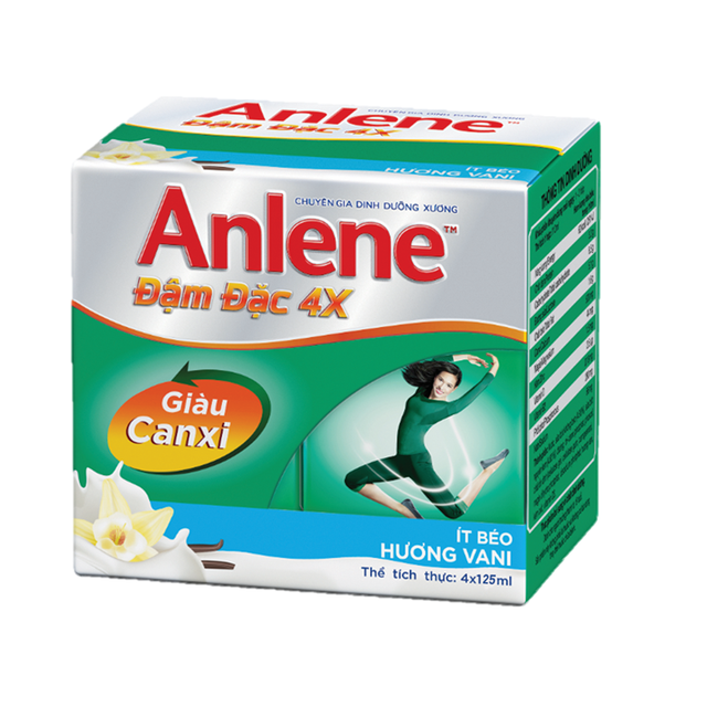 [Mã GRO1ANLENE03 giảm 10% đơn 190K] Sữa nước Anlene CONCENTRATE đậm đặc Lốc 4x125ml