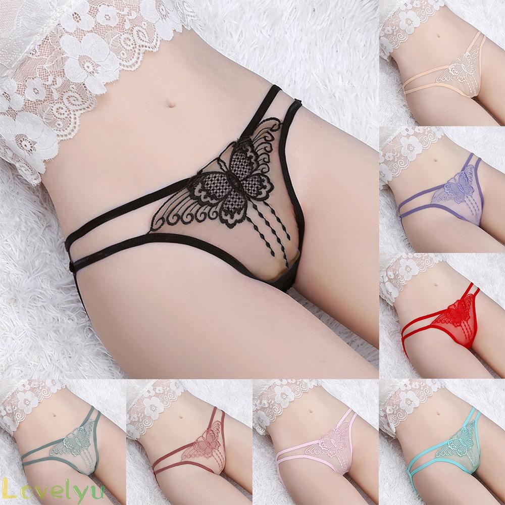 Quần Lót Nữ Vải Ren Trong Suốt Thêu Hoa Gợi Cảm