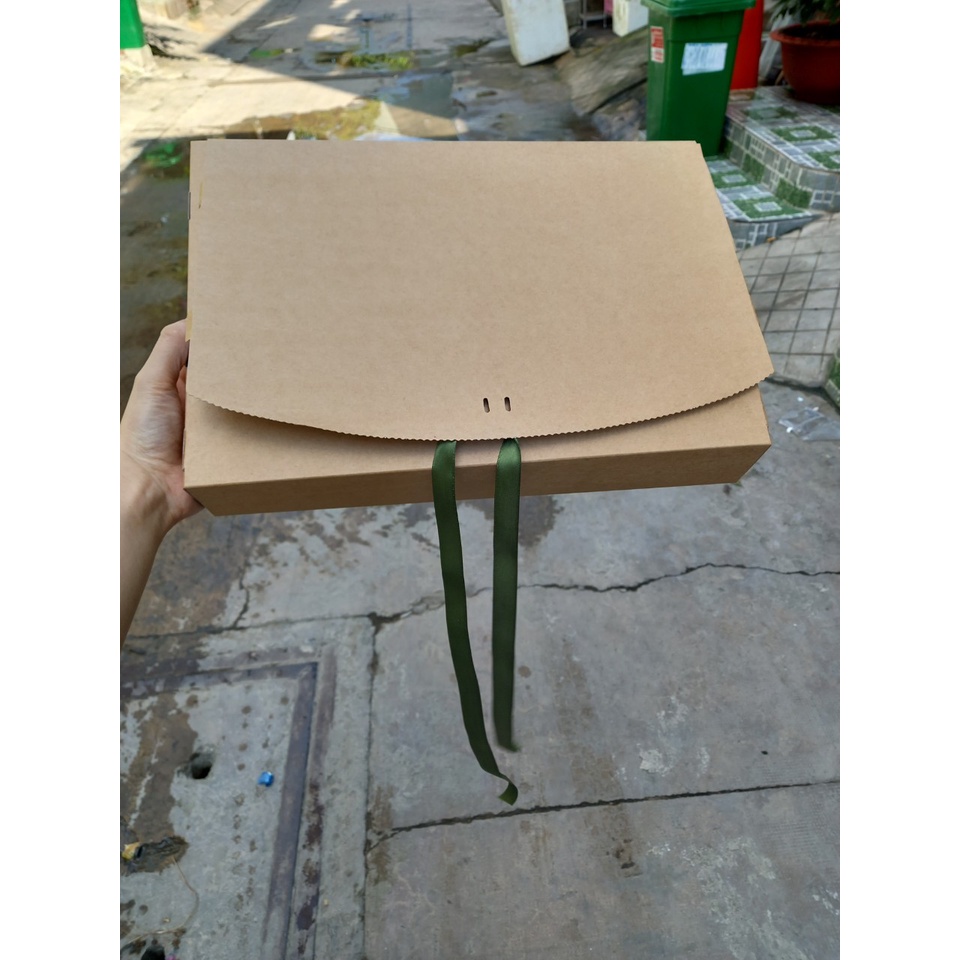 50 cái - Hộp giấy kraft quà tặng đựng quần áo thực phẩm - Hộp số 32