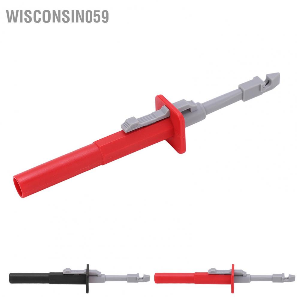 Wisconsin059 J.30020 Wire Piercing Probe Clip Lossless Break Free Puncture with 4mm Jack for Multimeters
