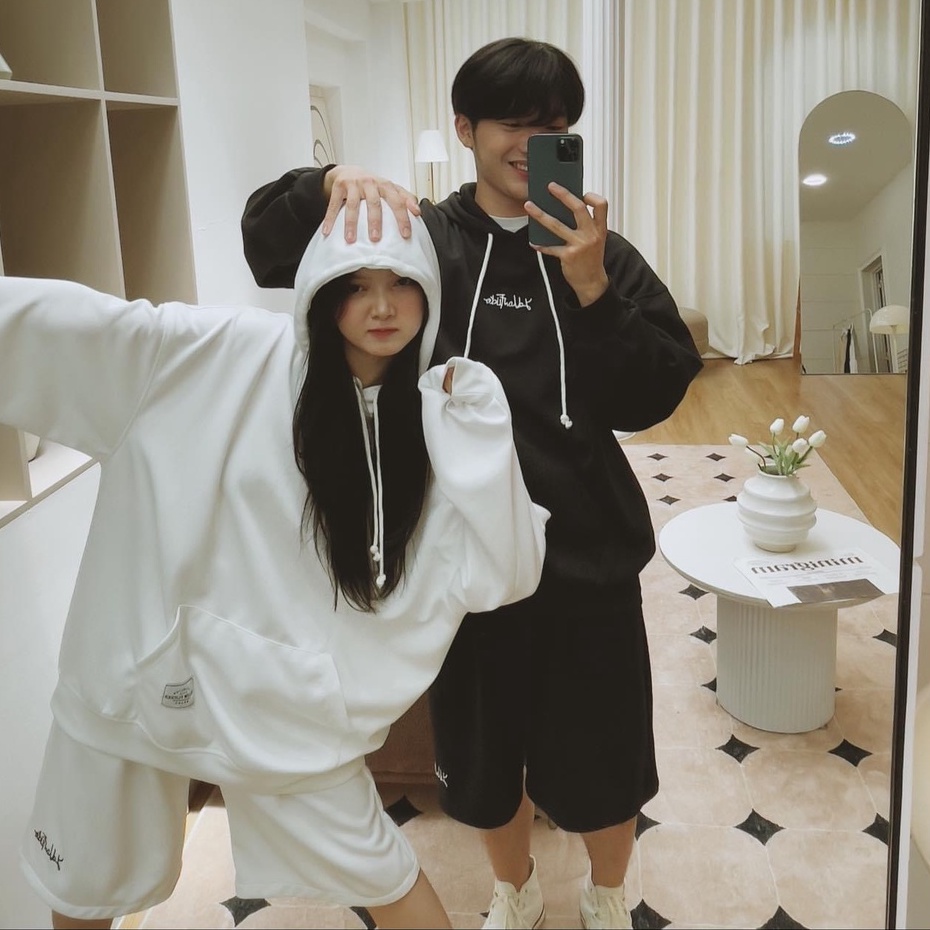 Bộ đồ áo hoodie và quần short YELLOW FLICKER perfomance