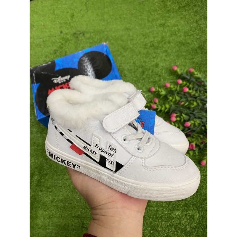 Giày lót lông cao cổ xuất dư Disney cho bé trai bé gái