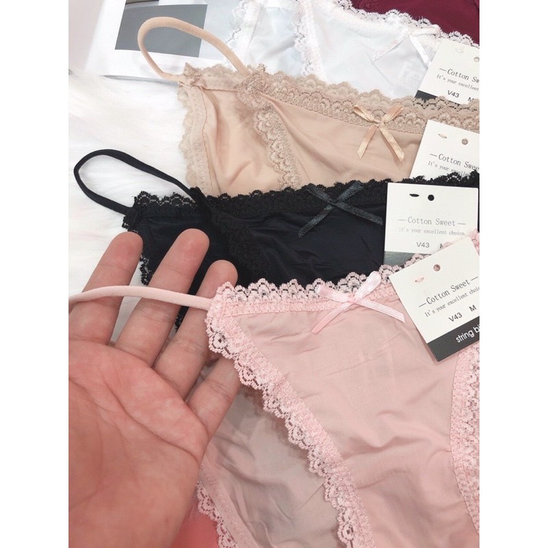  [Được Chọn Màu] Quần Lót Trơn Lụa Dây Mảnh Thoáng Khí Siêu Mềm Mại 1884 | BigBuy360 - bigbuy360.vn