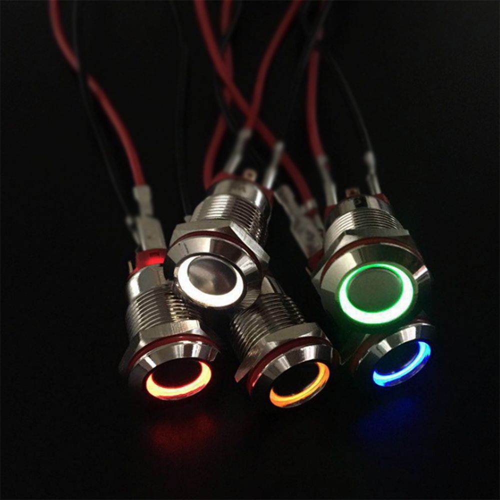 Công Tắc Nhấn Chống Thấm Nước 3V 5V 9V 12V 24V 110V 220V 12mm
