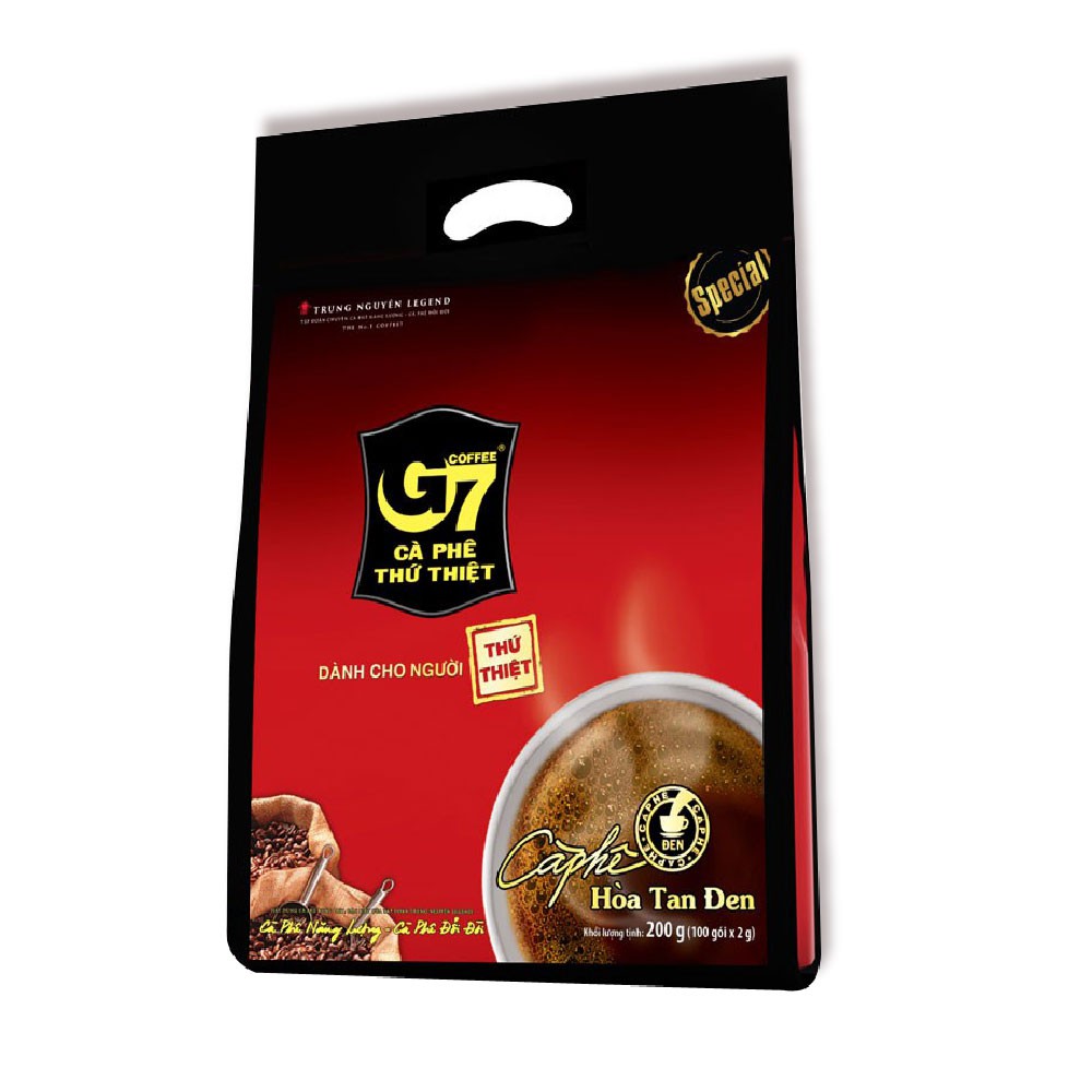 [Mã FMCGMALL giảm 8% đơn 250K] Cà phê G7 hòa tan đen Trung Nguyên Legend Bịch 200gr