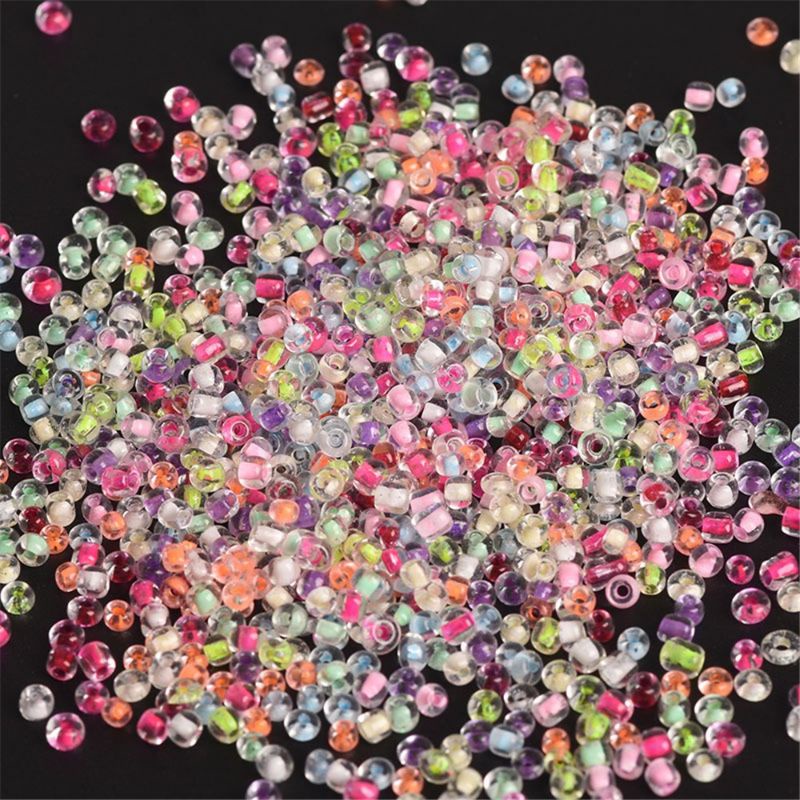 Bộ 500 hạt nhựa màu sắc làm vòng tay, trang trí thủ công