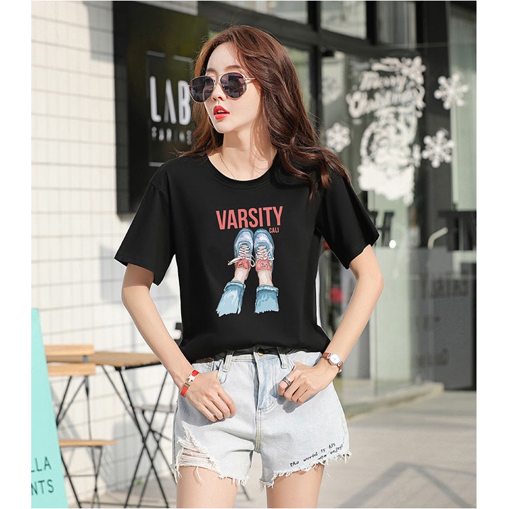 Áo thun nữ tay lỡ áo phông nữ tay lỡ freesize form rộng hoạ tiết dễ thương mặc đôi mặc nhóm phù hop - ZZ- 23