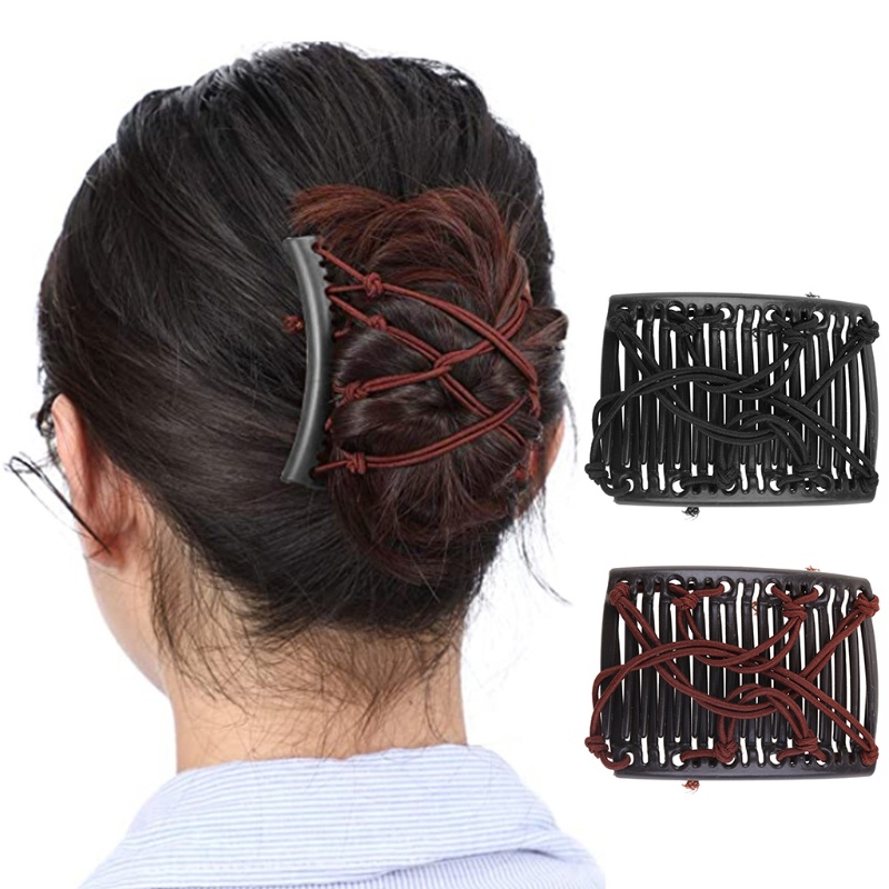 Kẹp Tóc Đôi Co Giãn Không Làm Hại Tóc Đuôi Ngựa Giá Đỡ