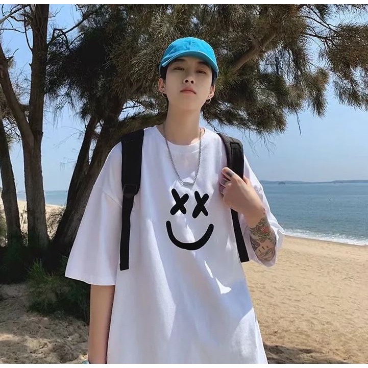 Áo thun tay lỡ form rộng nam nữ unisex oversize ×‿× N98