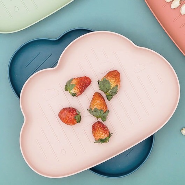 Khay Ăn dặm lúa mạch hình đám mây - bé yêu ăn dặm BLW, kiểu Nhật xinh xắn an toàn cho bé