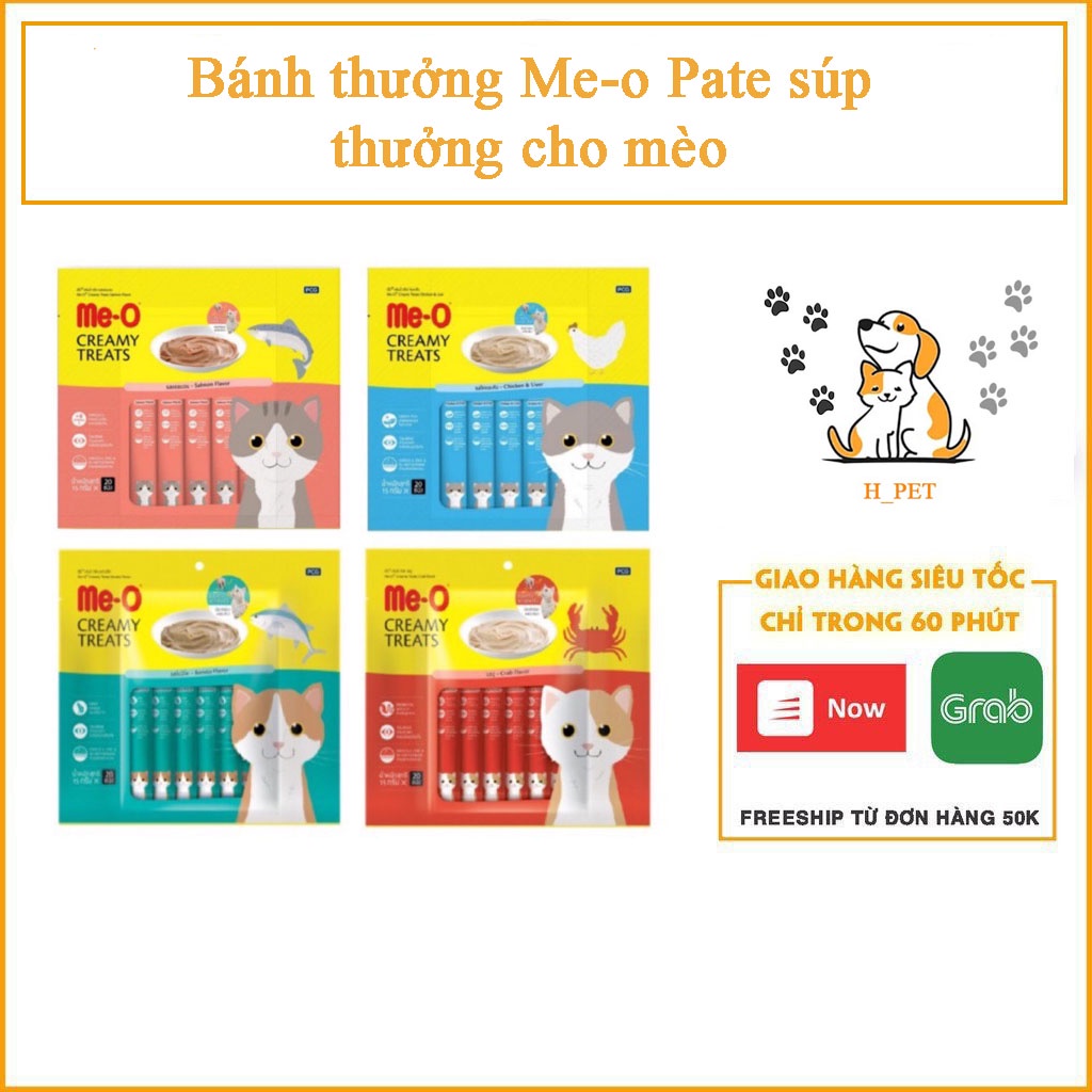 CREAMY TREAT (1 thanh 15gr) BÁNH THƯỞNG DẠNG KEM ME-O Pate súp thưởng cho mèo vâng lời