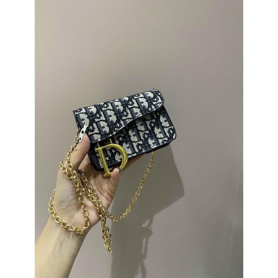 Túi mini đeo chéo thổ cẩm chữ D thời trang siêu xinh kèm dây xích đeo chéo giá rẻ ( ảnh thật shop chụp) SHOPDUYENCUONG