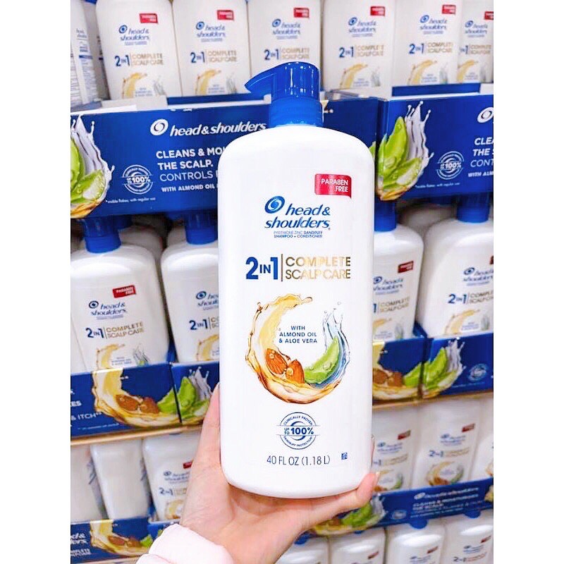 Dầu Gội Xả Head & Shoulders 2in1 Complete Scalp Care 1,18L hạnh nhân nha đam | BigBuy360 - bigbuy360.vn