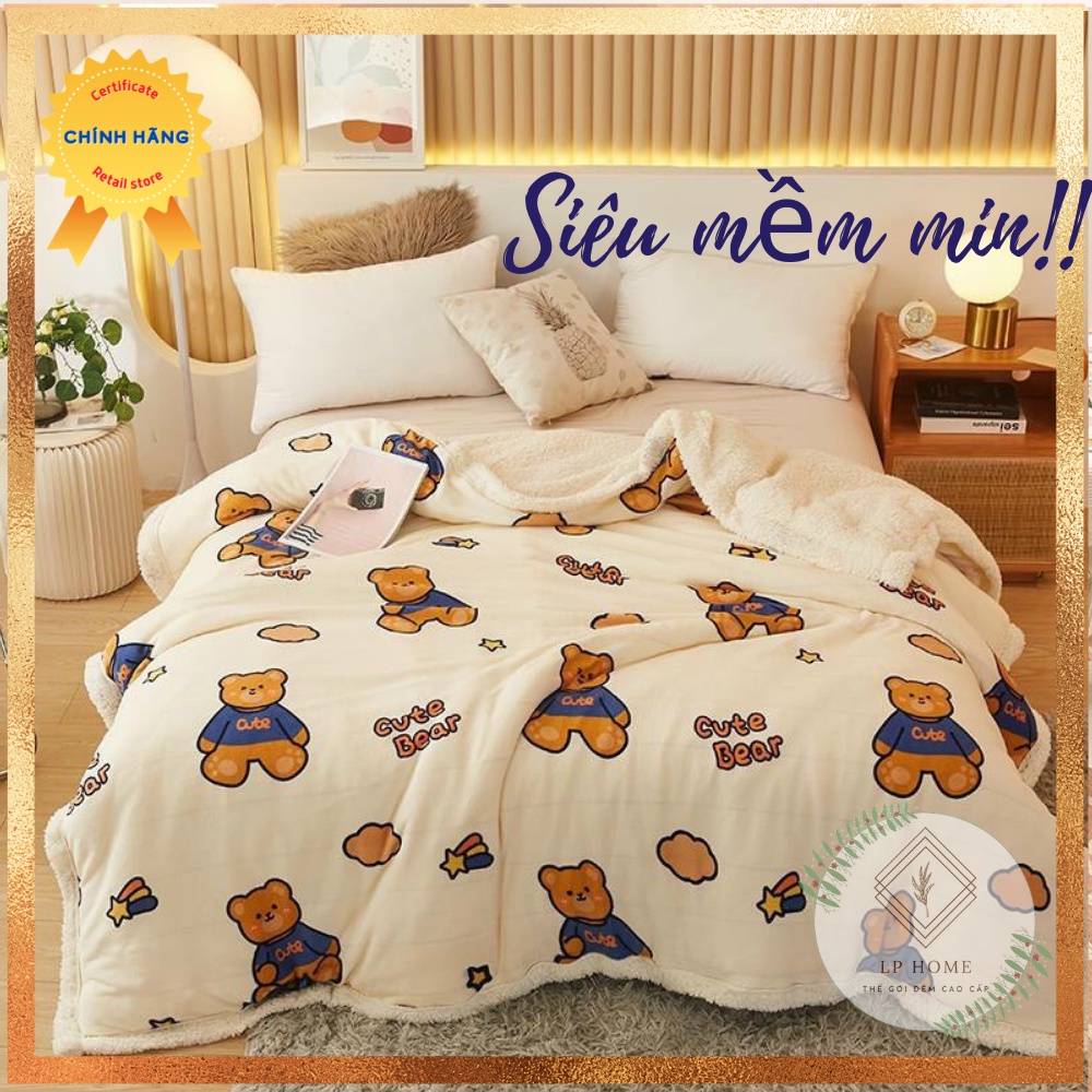 [RẺ] Chăn lông cừu nhập khẩu nhiều màu mới nhất 2021 - 2m2x2m