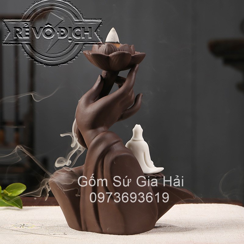 Thác Khói Trầm Hương Chảy Ngược Phật Thủ Liên Hoa - Thác Khói Xông Trầm Hương Chảy Ngược