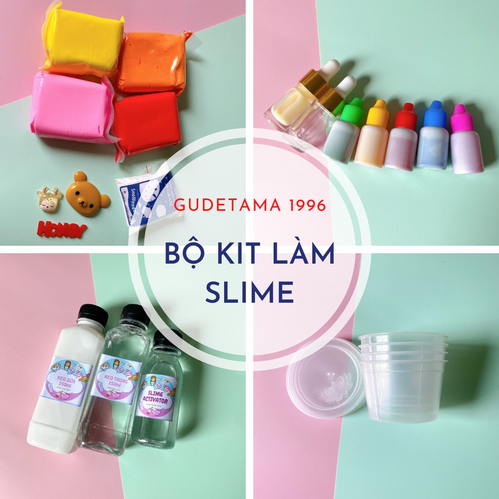 [Mã 253LIFESALE giảm 8% đơn 99K] Bộ kit làm slime đầy đủ - Bộ kit số 1 Gudetama 1996 BK1