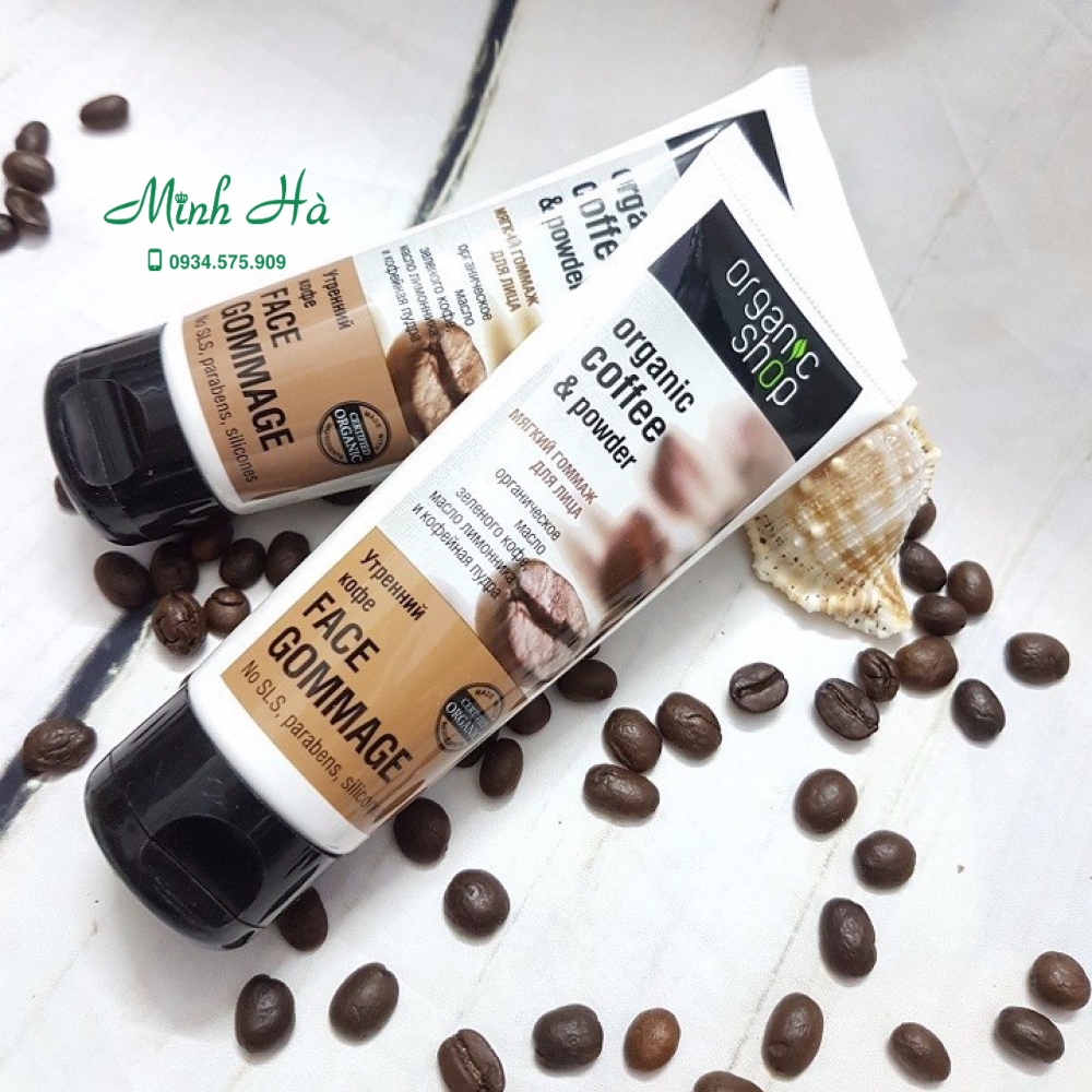 Tẩy da chết mặt Organic Coffee &amp; Powder 75ml