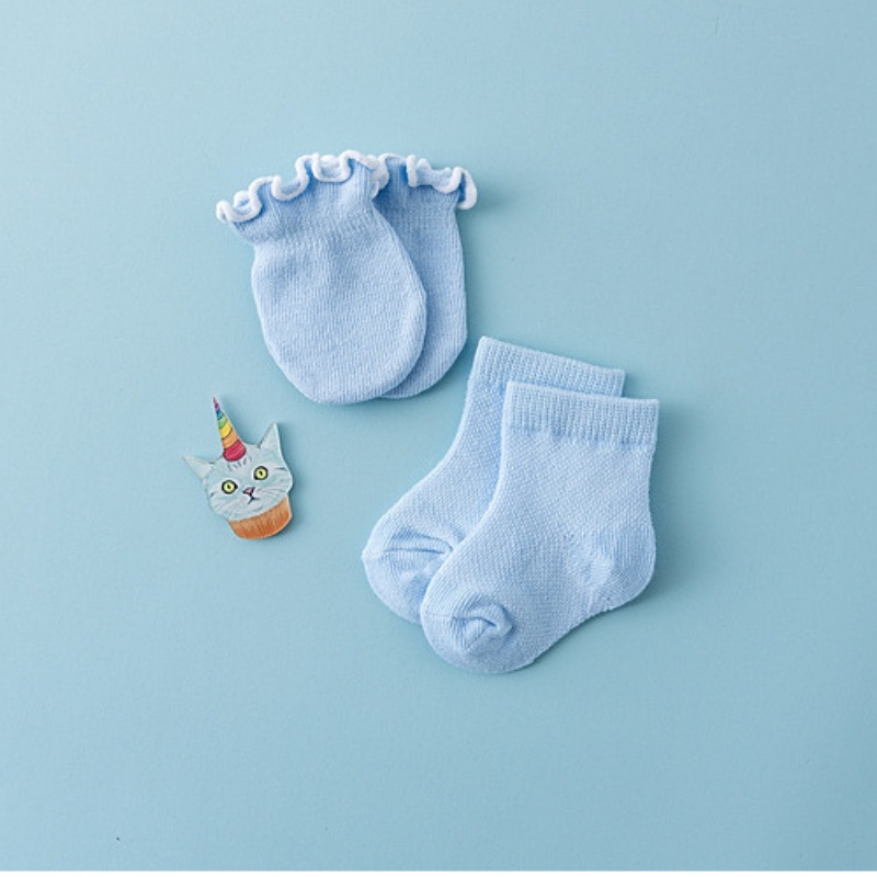 Set bao tay bao chân len cho trẻ sơ sinh giúp bé giữ ấm ổn định nhiệt độ cơ thể Homedy Kids