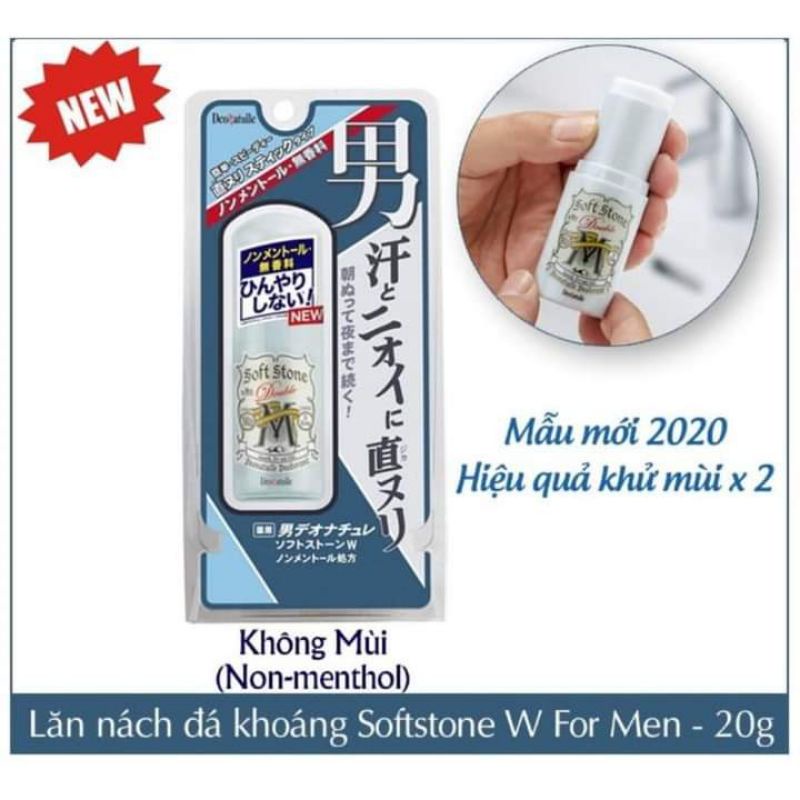 Lăn nách đá khoáng Soft Stone nội địa Nhật 20g