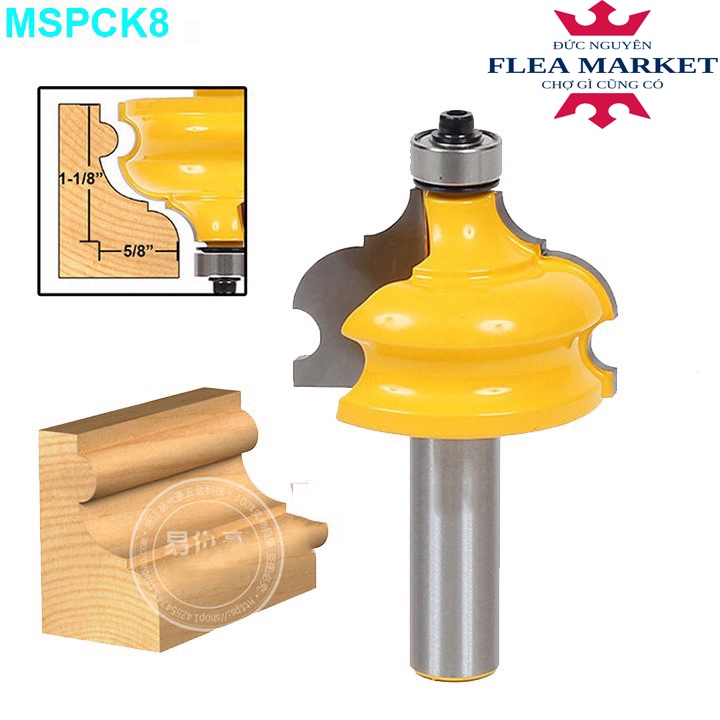 MŨI PHAY GỖ ĐA GIÁC TRÒN 1 CHỈ 28MM CỐT 1/2 cao cấp