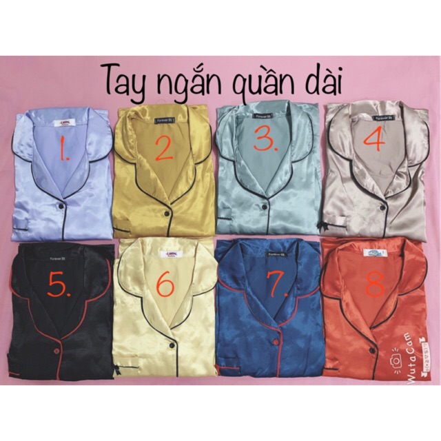 BỘ LỤA NƠ - TAY NGẮN QUẦN DÀI