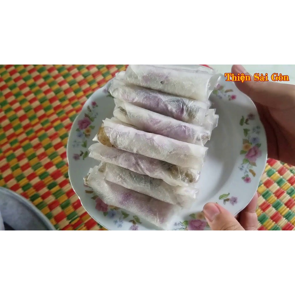 Bánh tráng gói ram Quảng Ngãi - bánh tráng gói chả giò thịt/bắp