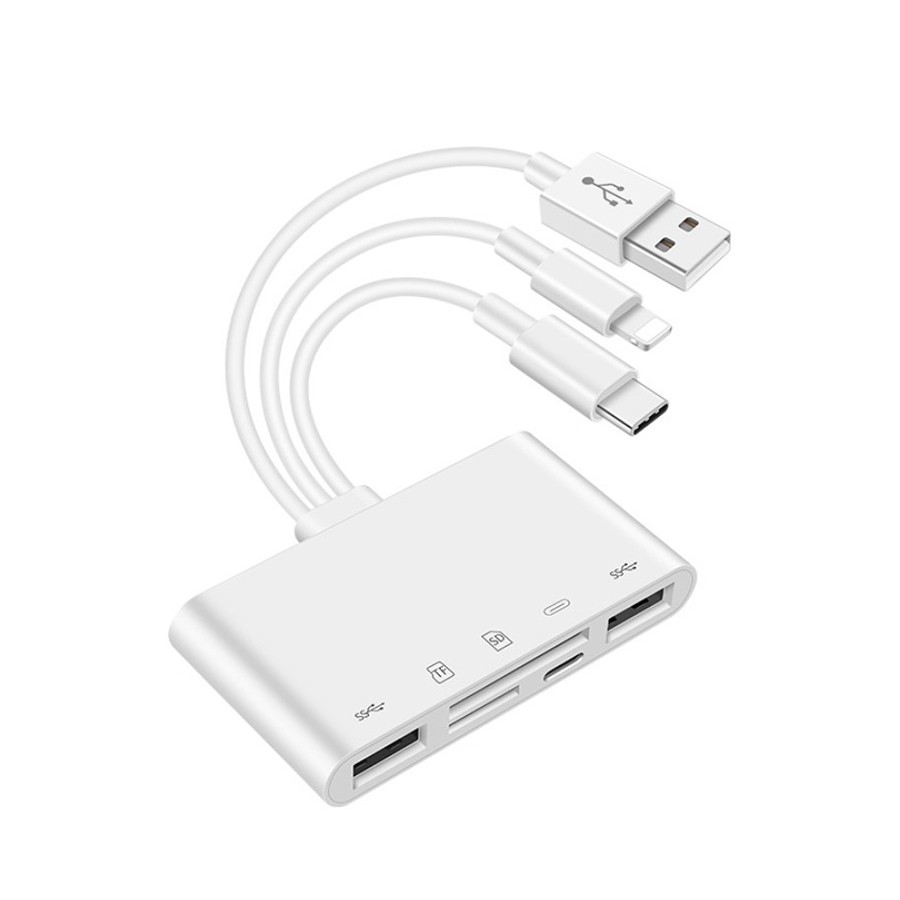 Đầu đọc thẻ nhớ SD OTG kiêm đầu chuyển đổi usb cho iphone type c đa năng