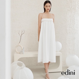 Đầm trắng suông viền hai dây edini - d1462