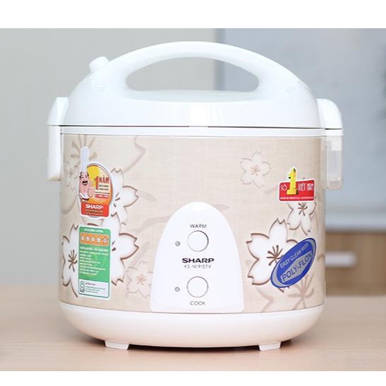 Nồi cơm điện Sharp 1.8 lít KS-N191ETV MỚI SX Thái Lan ( Lòng nồi phủ  nhôm chống dính )