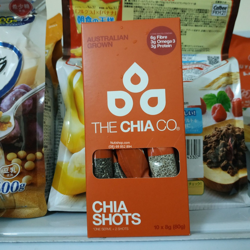 Hạt chia úc the chia co shots trắng và đen 8g x10 gói | BigBuy360 - bigbuy360.vn