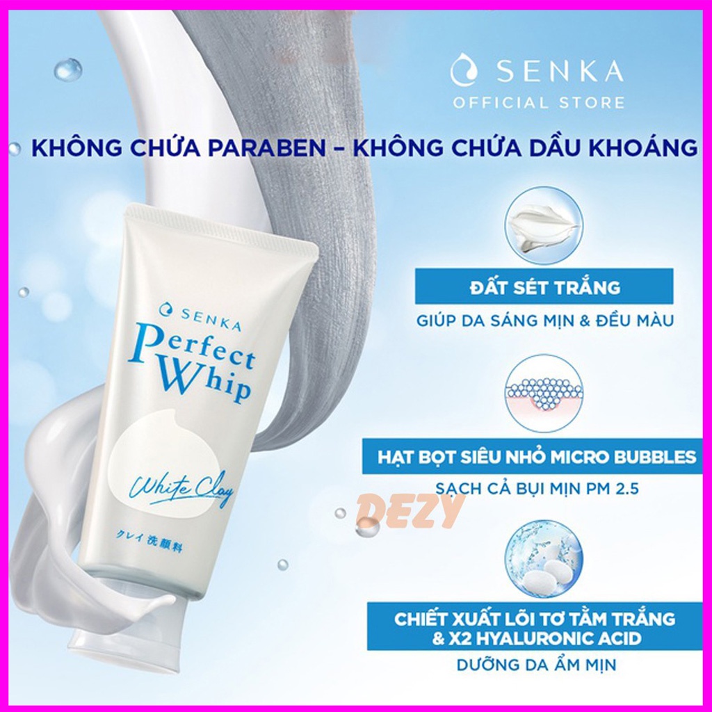 SRM Senka, Sữa rửa mặt Senka Dưỡng Trắng Da Ngừa Mụn Collagen Ngừa Lão Hóa Nhật Bản