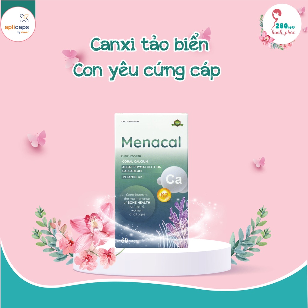 Bộ sản phẩm Aplicaps befoma mujer Menacal Hymega Sắt bầu Canxi hữu cơ cho bà bầu DHA EPA Vitamin sau sinh Canxi d3 k2 mk