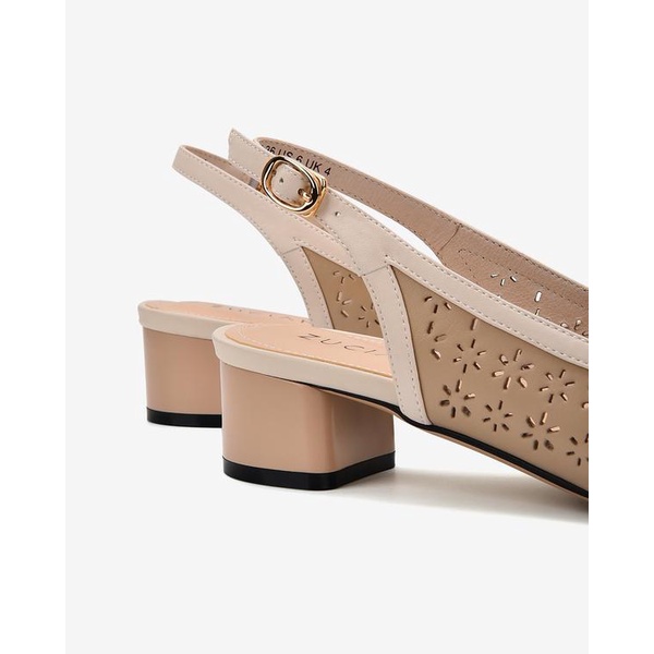 Giày cao gót nữ Zuciani da bò cao cấp thiết kế sling back  mũi đính nơ thanh lịch - GZD51