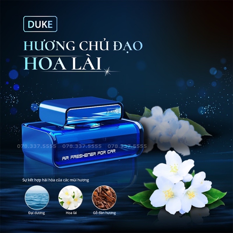 Nước hoa ô tô khử mùi xe hơi thương hiệu Duke hương thơm tự nhiên