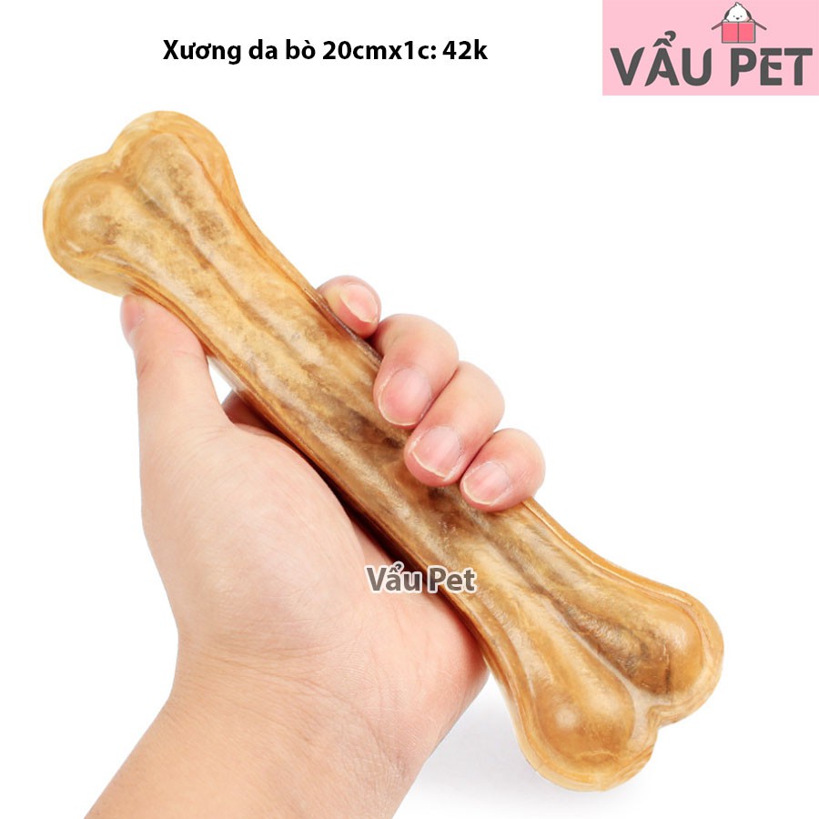 Xương gặm da bò bổ sung canxi chống ngứa răng và làm sạch răng cho chó (Bao bì khác nhau tùy từng đợt hàng)