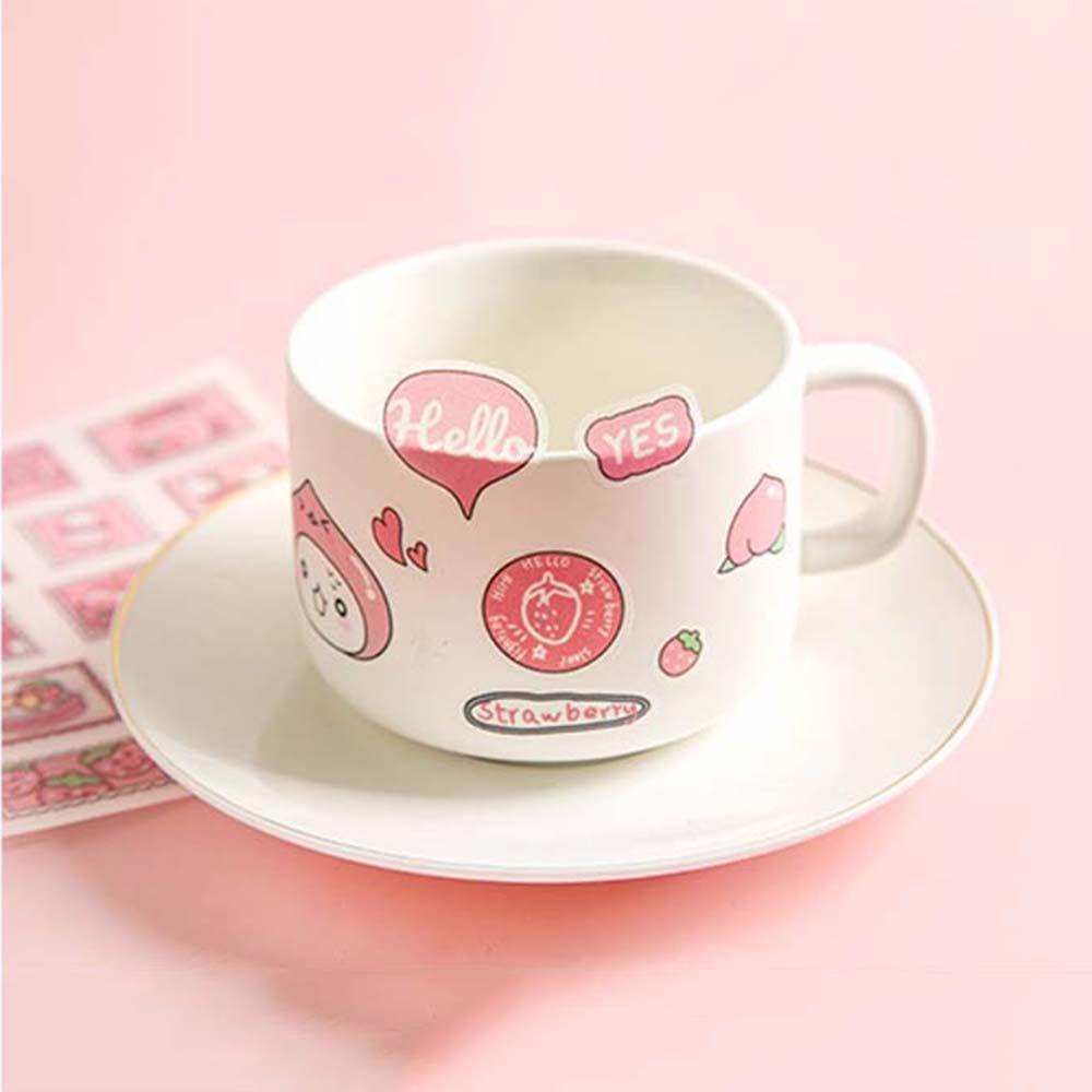 Miếng Dán Màu Hồng Nhám Họa Tiết Trái Tim Xinh Xắn Trang Trí Sổ Tay / Nhật Ký DIY