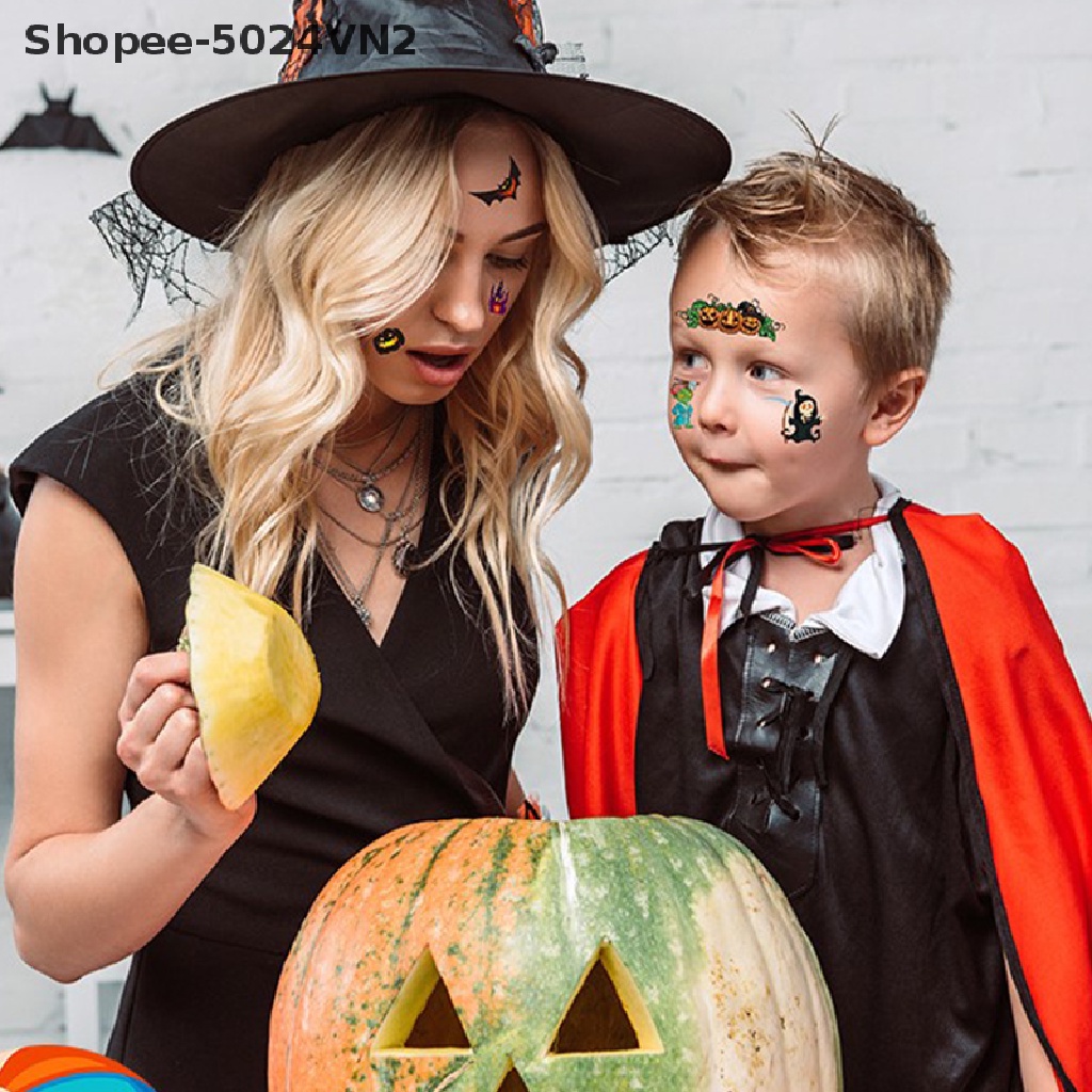 Set 12 Hình Xăm Dán Halloween Cho Bé