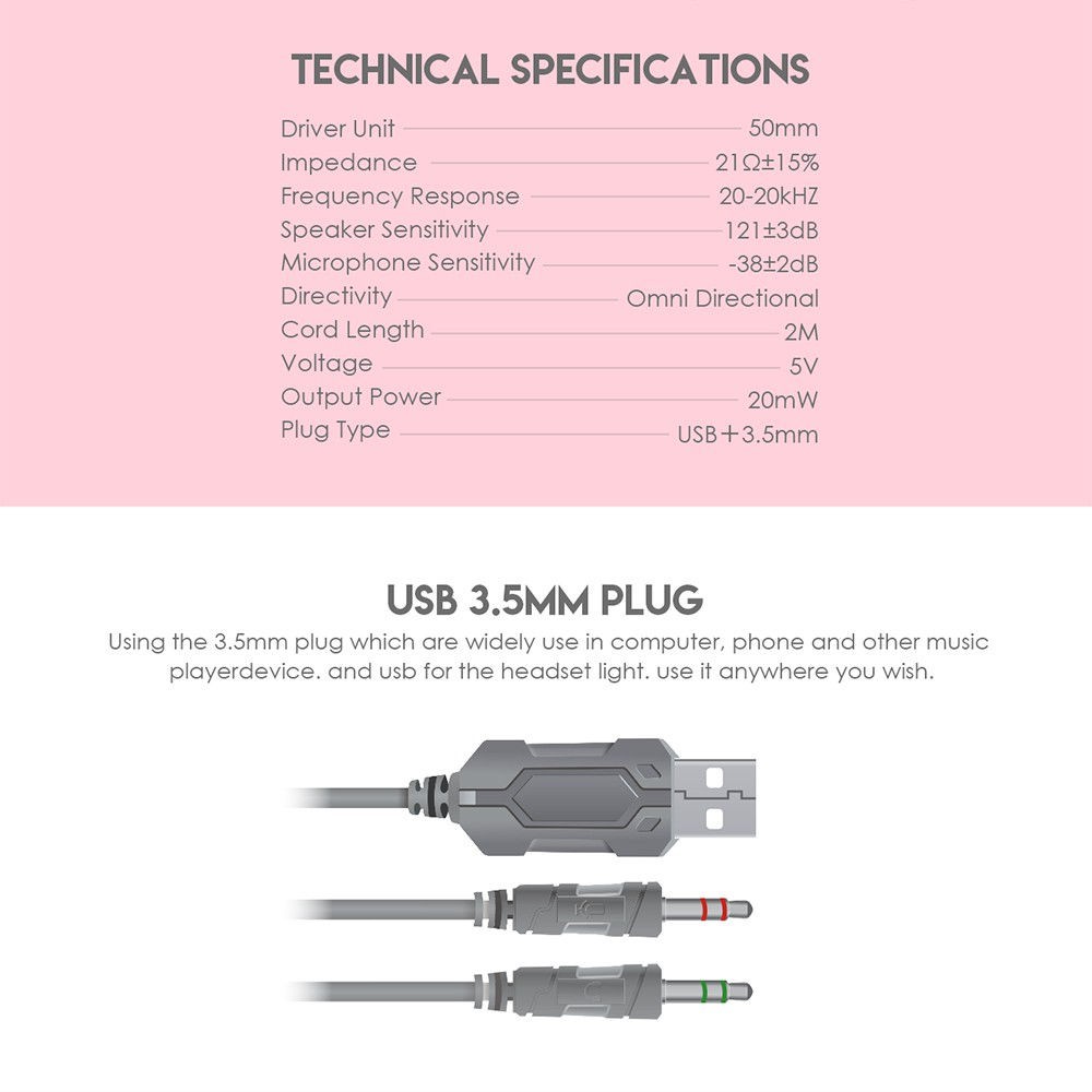 Tai Nghe Gaming Chụp Tai Có Dây Fantech HG20 CHIEF II LED Nền Đẹp Mắt Jack Âm Thanh 3.5mm Kèm Jack Nguồn LED USB 2.0 Mic