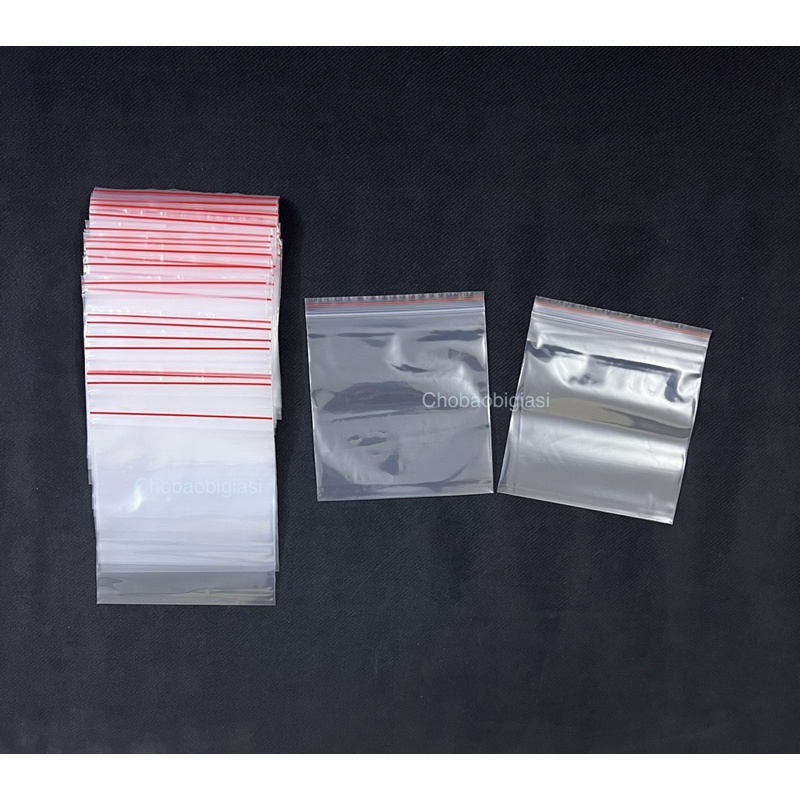 {1kg/size} Túi zipper chỉ đỏ size đặc biệt (10x10cm, 15x15cm) túi đẹp, dày dặn, chắc chắn (sp y hình)