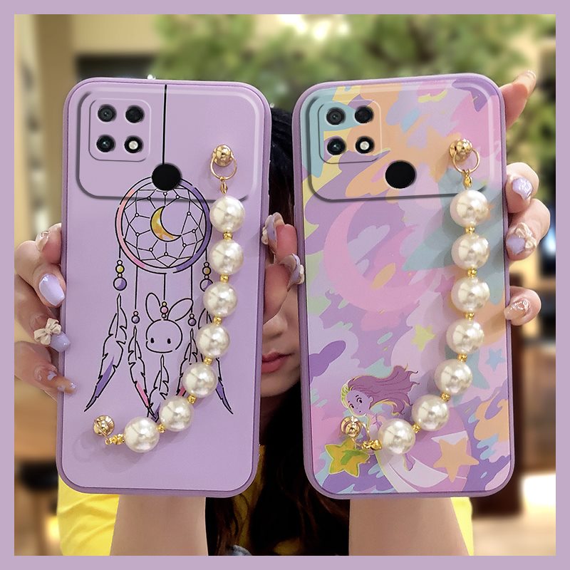 Camera all inclusive cute Phone Case For Xiaomi Poco C40 Nordic style Pearl bracelet Skin-friendly feel soft shell