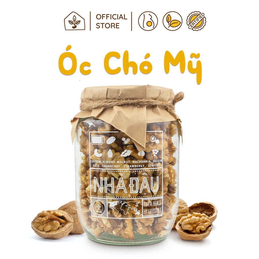 Hạt óc chó tách vỏ nhập khẩu Mỹ hũ 200g | Nhà Đậu | 151