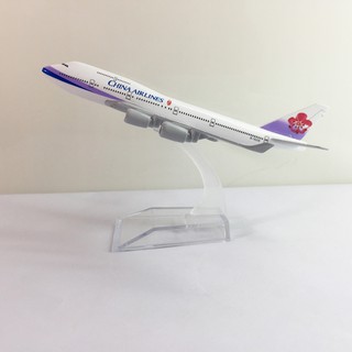 Mô hình máy bay kim loại Trung Quốc - China Airlines 16cm dòng Boeing 747 món quà tặng mô hình die-cast trưng bày tủ, kệ