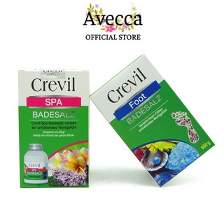 Bộ Sản Phẩm Muối Khoáng Ngâm Chân Và Muối Khoáng Tắm Tẩy Tế Bào Chết Crevil Badesalz 600g