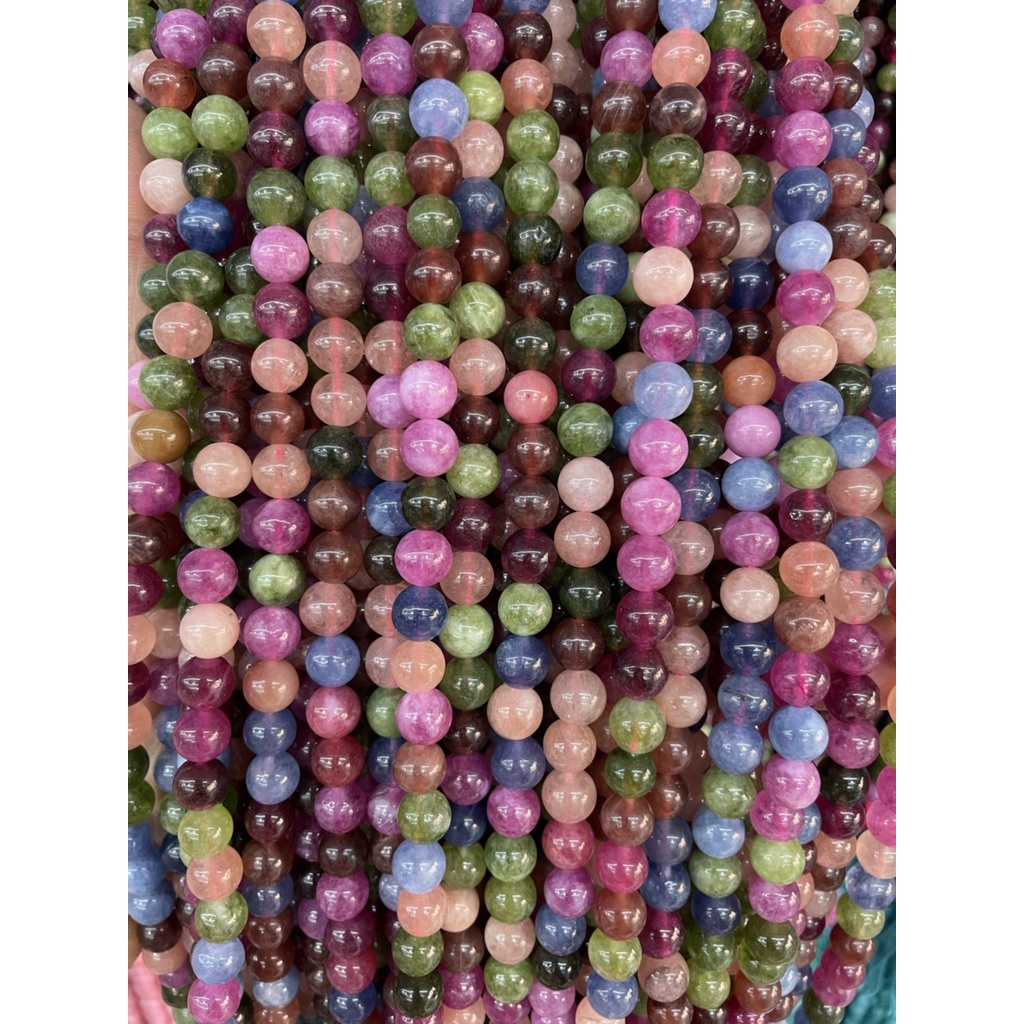 DIY Imitation Loose round beads tourmaline 6-10mm for making accessories