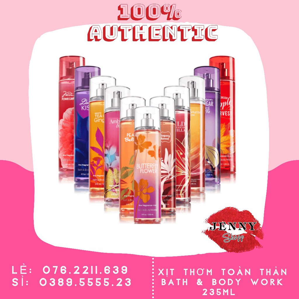 XỊT NƯỚC HOA TOÀN THÂN BATH AND BODY WORKS BODY MIST 236ML