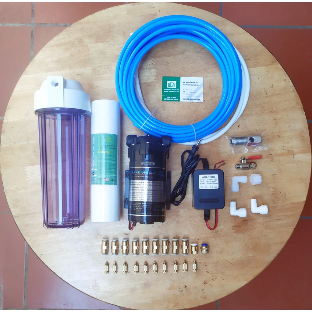 Máy Phun Sương - Tưới Cây 10 Béc Tặng Cốc Lọc Đầu Nguồn - HOAKarofi