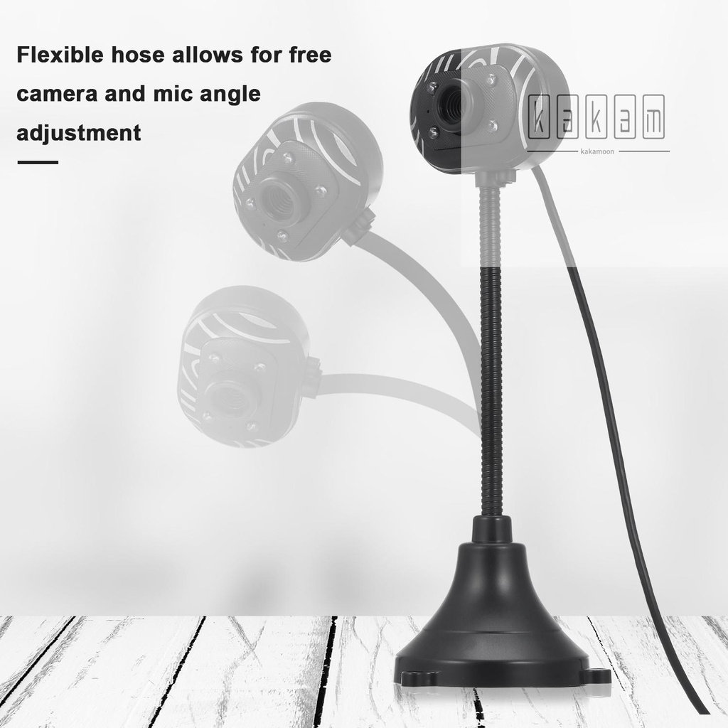 Webcam Hd 480p Usb 2.0 Kèm 4 Đèn Led Cho Máy Tính | BigBuy360 - bigbuy360.vn