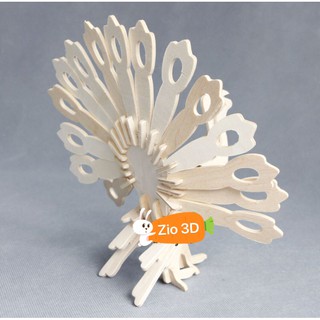 Mô hình lắp ráp gỗ 3D Con công