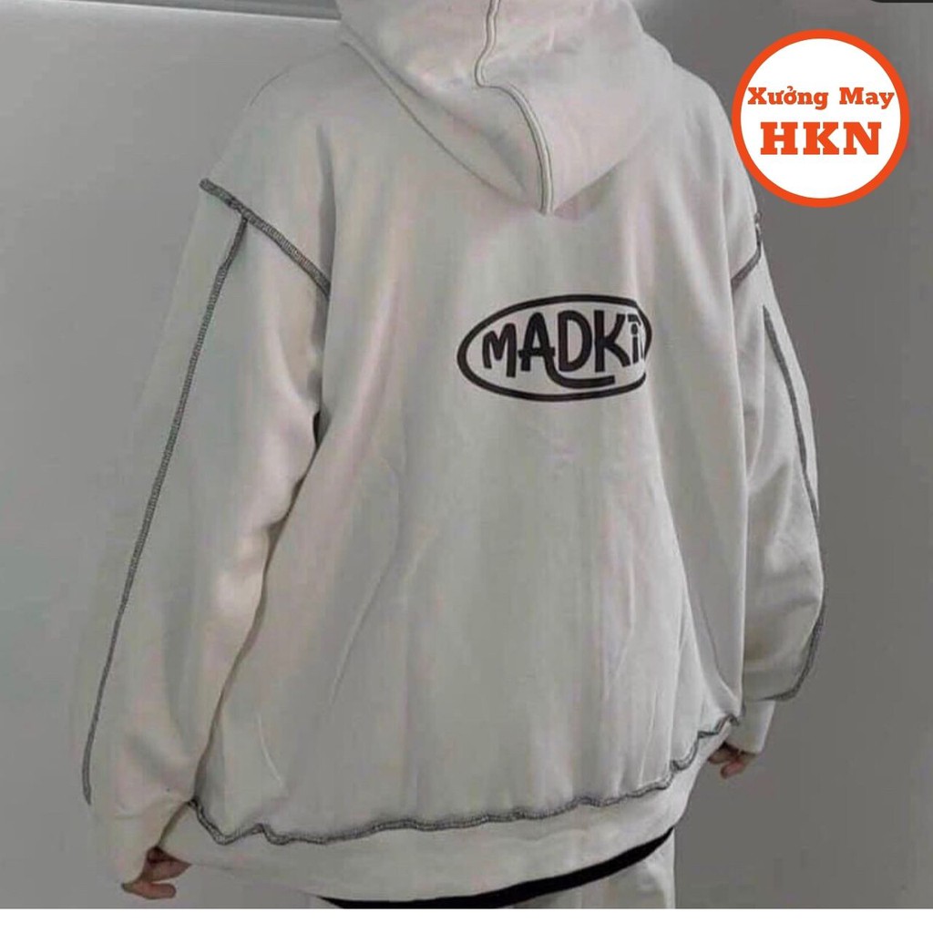 Áo Khoác Hoodie Nam Nữ Unisex Viền Chỉ In Madkit Chất Nỉ Cotton Mã 814 Xưởng May HKN | BigBuy360 - bigbuy360.vn