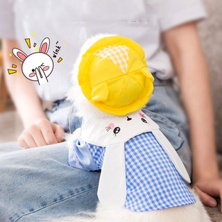 [Mã PET50K giảm Giảm 10% - Tối đa 50K đơn từ 250K] Áo cho chó mèo thời trang thỏ xanh ngọc caro đáng yêu cute